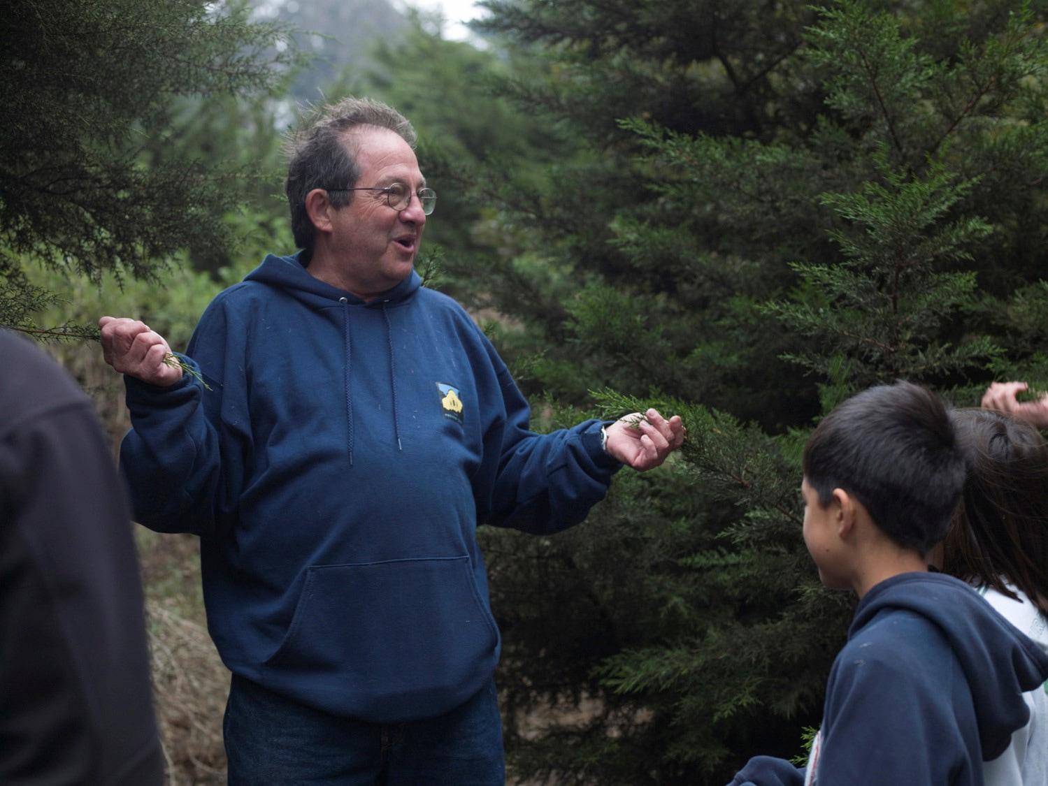 Peter leading a talk about the forest.