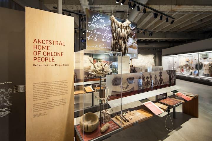 Presidio Heritage Gallery display highlighting the Ohlone.